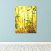 Aspen-Bäume im Herbst | Sierra Nevada, CA Leinwanddruck (Insitu (Holzboden))