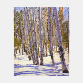 Aspen Bäume im Wald Fleecedecke (Vorderseite)