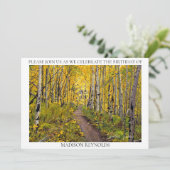 Aspen Bäume im Wald Geburtstag (Stehend Vorderseite)