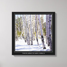 Aspen Bäume im Wald Leinwanddruck