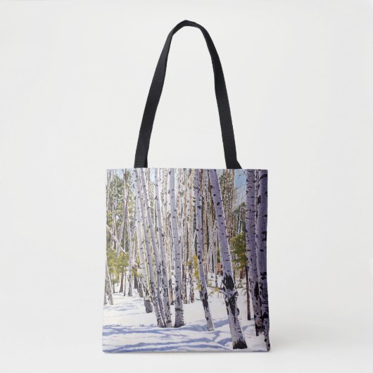 Aspen Bäume im Wald Tasche (Vorderseite)
