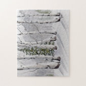 Aspen-Bäume im Winterpuzzlespiel Puzzle (Vertikal)