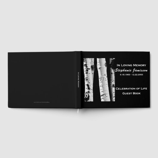 Aspen Bäume Schwarz und Weiß, Feiern des Lebens Gästebuch (Voll)
