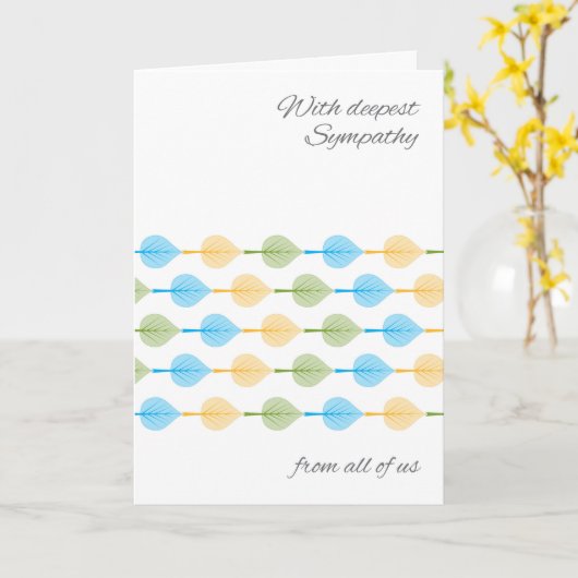 Aspen-Beileid vom Gruppen-Geschäft oder Karte (Gelbe Blume)