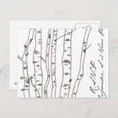 Aspen Birch Tree Grove UAWG Postcard Einladungspostkarte (Vorne/Hinten)