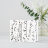 Aspen Birch Tree Grove UAWG Postcard Einladungspostkarte (Stehend Vorderseite)