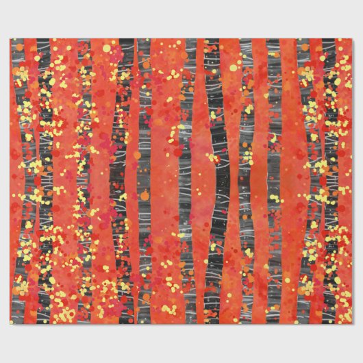 Aspen Birch Tree Waldmuster Geschenkpapier (Flach)