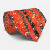 Aspen Birch Tree Waldmuster Krawatte (Gerollt)