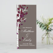 Aspen Birch Trees Wedding Program Programm (Stehend Vorderseite)