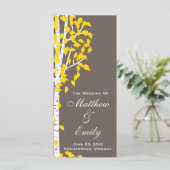 Aspen Birch Trees Wedding Program Programm (Stehend Vorderseite)