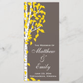 Aspen Birch Trees Wedding Program Programm (Vorderseite)