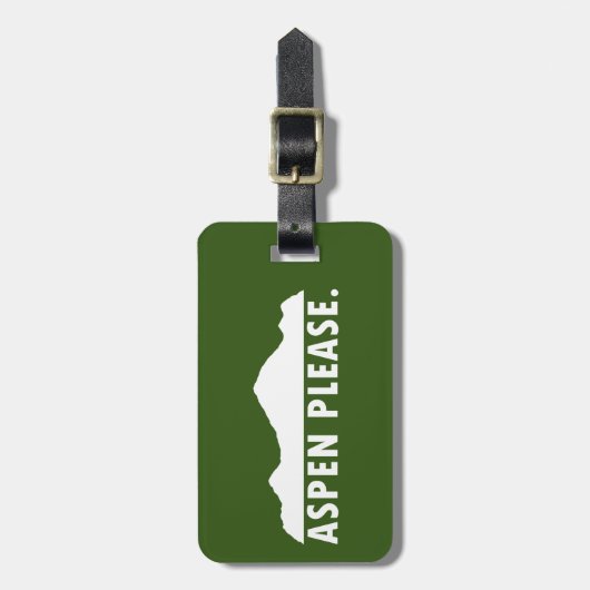 Aspen bitte gepäckanhänger (Vorderseite vertikal)