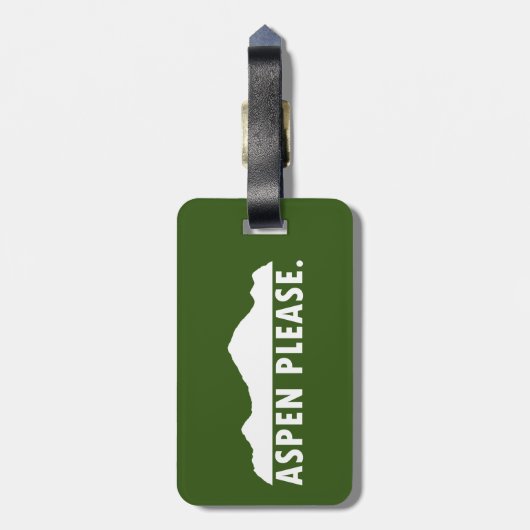 Aspen bitte gepäckanhänger (Rückseite vertikal)