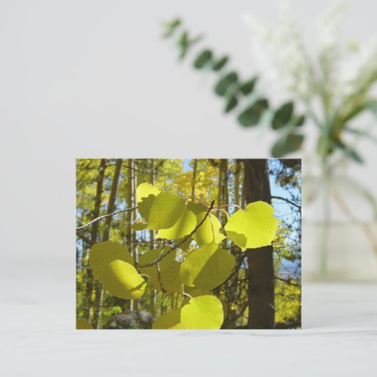 Aspen-Blatt-Postkarte Postkarte (Stehend Vorderseite)