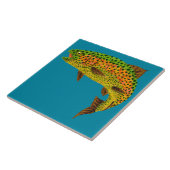 Aspen-Blatt-Regenbogenforelle 1 Fliese (Seite)