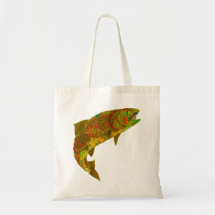 Aspen-Blatt-Regenbogenforelle 6 Tragetasche