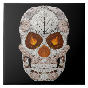 Aspen-Blatt-Schädel 11 Fliese