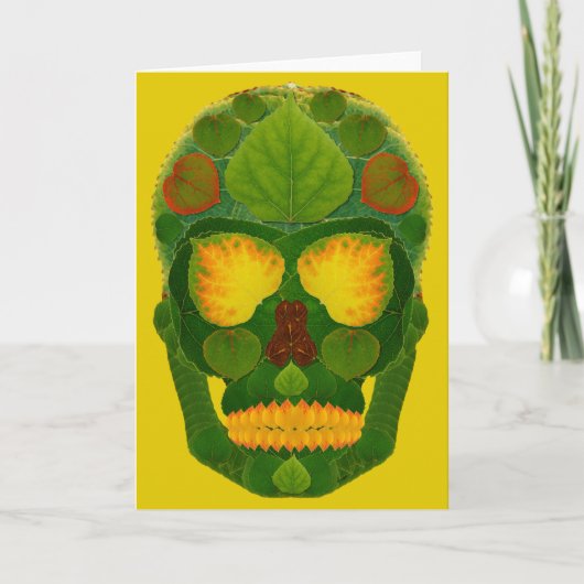 Aspen-Blatt-Schädel 9 Karte (Vorderseite)