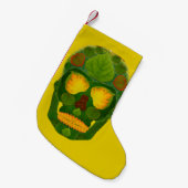 Aspen-Blatt-Schädel 9 Kleiner Weihnachtsstrumpf (Vorderansicht (hängend))