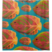 Aspen-Blatt-tropische Fische 1 Duschvorhang (Vorderseite)