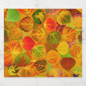 Aspen Blätter Collage Nahtlose Medley 1 Bierflaschenetikett (Einzelnes Label)