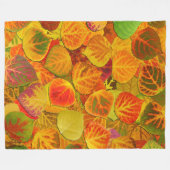 Aspen Blätter Collage Solid Medley 1 Fleecedecke (Vorderseite (Horizontal))