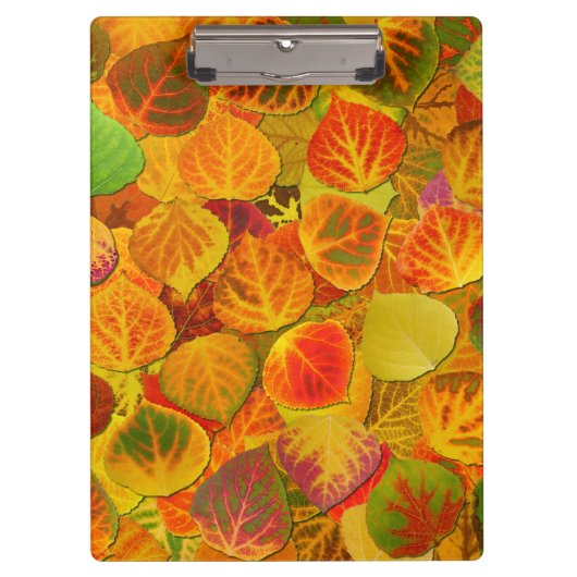 Aspen Blätter Collage Solid Medley 1 Klemmbrett (Vorderseite)