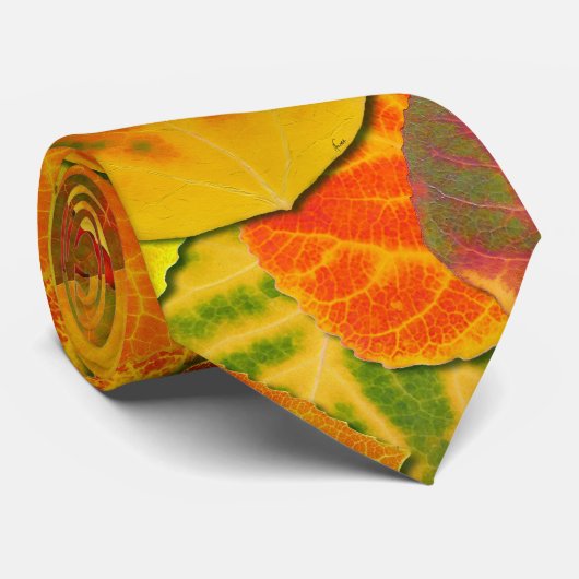 Aspen Blätter Collage Solid Medley 1 Krawatte (Gerollt)