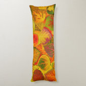 Aspen Blätter Collage Solid Medley 1 Seitenschläferkissen (Rückseite (Vertikal))