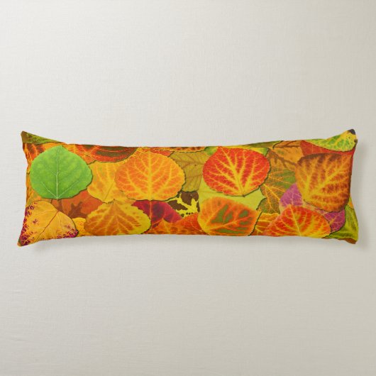 Aspen Blätter Collage Solid Medley 1 Seitenschläferkissen (Vorderseite)