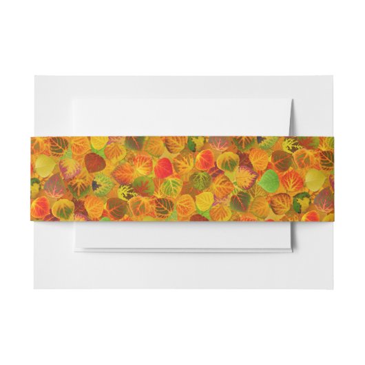 Aspen Blätter Collage Solid Medley Seamless 1 Einladungsbanderole (Vorderseite Beispiel)