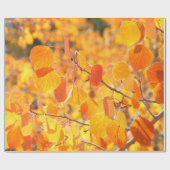 Aspen-Blätter des Falles Geschenkpapier (Flach)