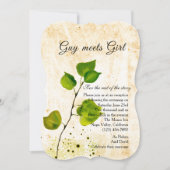 Aspen Blätter Lässige Empfang Einladung (Vorderseite)