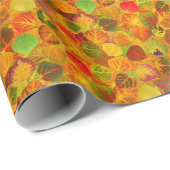 Aspen-Blätter sammeln festes Medley nahtlos 1 Geschenkpapier (Rolleneckpunkt)