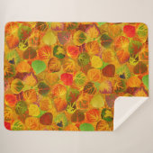 Aspen-Blätter sammeln festes Medley nahtlos 1 Sherpadecke (Vorderseite (Horizontal))