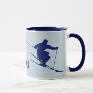 Aspen Blue Skier Tasse