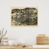 Aspen, CO Panorama Karte - 1893 Poster (Küche)