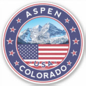 Aspen Colorado, Aufkleber (Vorderseite)