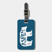 Aspen Colorado Bear Gepäckanhänger (Vorderseite vertikal)