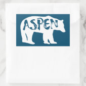 Aspen Colorado Bear Rechteckiger Aufkleber (Tasche)