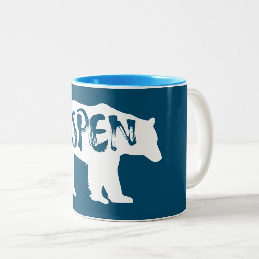 Aspen Colorado Bear Zweifarbige Tasse (VorderseiteRechts)