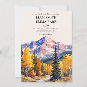 Aspen Colorado Berg-Destination-Hochzeit Einladung
