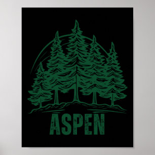 Aspen Colorado Berge Skifahren Kiefer Außenbereich Poster