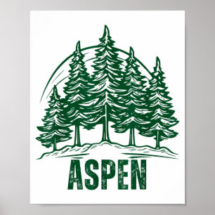 Aspen Colorado Berge Skiföhre Outdoor USA Poster