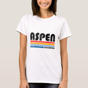Aspen Colorado Bergsee-Zauber Vintages Aspen Sk T-Shirt
