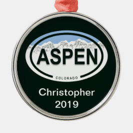 Aspen Colorado Besichtigung der Alpen Silbernes Ornament