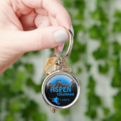 Aspen Colorado Blauer Skikarte Schlüsselanhänger (Hand)