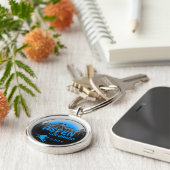 Aspen Colorado Blauer Skikarte Schlüsselanhänger (Seite)