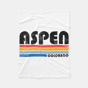 Aspen Colorado Co Berg Skifahren Vintage Aspen Sk Fleecedecke