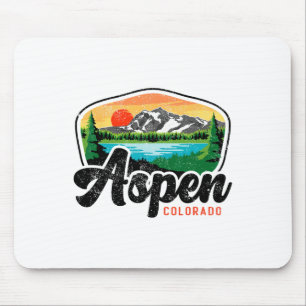 Aspen Colorado Co Mountain Skifahren Vintage 80er  Mousepad